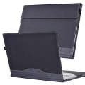 For Lenovo ThinkPad X1 Carbon Gen 11 Cloth Texture Laptop Leather Protective Case(Black)