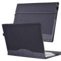 For Lenovo ThinkPad X1 Carbon Gen 8 Cloth Texture Laptop Leather Protective Case(Black)