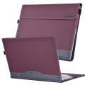 For Lenovo ThinkPad X1 Carbon Gen 8 Cloth Texture Laptop Leather Protective Case(Wine Red)