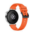 For Huawei Watch GT 4 18mm Texture Black Buckle Silicone Watch Band(Orange)