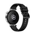 For Huawei Watch GT 4 18mm Texture Black Buckle Silicone Watch Band(Black)
