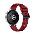 For Huawei Watch GT 4 18mm Texture Black Buckle Silicone Watch Band(Red)