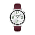 For Huawei Watch GT 4 18mm Texture Silver Buckle Silicone Watch Band(Wine Red)