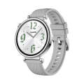 For Huawei Watch GT 4 18mm Texture Silver Buckle Silicone Watch Band(Light Grey)