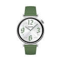 For Huawei Watch GT 4 18mm Texture Silver Buckle Silicone Watch Band(Spruce Green)