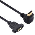 Reverse Elbow HDTV Male to Female Extension Cable with Ear Screw Holes, Length: 0.5m