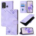 For Itel P17 / A27 Skin Feel Embossed Leather Phone Case(Light Purple)