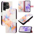For Tecno Camon 20 Premier 5G CK9N PT003 Marble Pattern Flip Leather Phone Case(Galaxy Marble White)