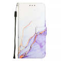 For Tecno Spark 20 Pro PT003 Marble Pattern Flip Leather Phone Case(White Purple)