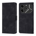 For Tecno Pova 6 5G Skin Feel Embossed Leather Phone Case(Black)