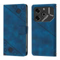 For Tecno Pova 6 5G Skin Feel Embossed Leather Phone Case(Blue)