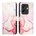 For Infinix Zero 30 4G PT003 Marble Pattern Flip Leather Phone Case(Rose Gold)
