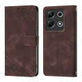 For Infinix Note 30 4G X6833B Skin Feel Embossed Leather Phone Case(Brown)