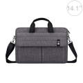 ST08 Handheld Briefcase Carrying Storage Bag with Shoulder Strap for 14.1 inch Laptop(Grey)