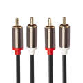 3660B 2 x RCA to 2 x RCA Gold-plated Audio Cable, Cable Length:3m(Black)