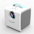 Q2 LED 1080P Mini Portable Projector Children Projector, Plug Type:EU Plug(Blue White)