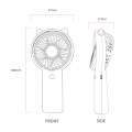 WT-F30 Multi-function Adjustable USB Charging Handheld Electric Fan, 4 Speed Control (White)
