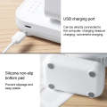 D606 4W USB Rechargeable Portable Four-speed Adjustable Desktop Fan(White)