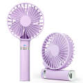 S2 Portable Foldable Handheld Electric Fan, with 3 Speed Control & Night Light (Purple)