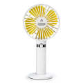 S8 Portable Mute Handheld Desktop Electric Fan, with 3 Speed Control (White)