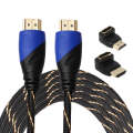 5m HDMI 1.4 Version 1080P Woven Net Line Blue Black Head HDMI Male to HDMI Male Audio Video Conne...