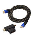 3m HDMI 1.4 Version 1080P Woven Net Line Blue Black Head HDMI Male to HDMI Male Audio Video Conne...