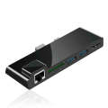 ROCKETEK SK-S5HL RJ45 + 2 x USB 3.0 + HDMI + SD / TF Memory Card Reader HUB 4K HDMI Adapter(Black)