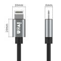 IVON CA73 2.4A Type-C / USB-C Fast Charging Data Cable, Length: 2m(Black)