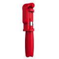 2 in 1 Foldable Bluetooth Shutter Remote Selfie Stick Tripod for iPhone and Android Phones(Red)