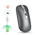 HXSJ M30 Rechargeable Wireless Mouse Metal Wheel Mute 2.4G Office Mouse 500 mAh Built-in Battery(...