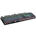 MSEZ HJK900-7 104-keys Electroplated Transparent Character Punk Keycap Colorful Backlit Wired Mec...