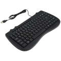 KB-301B Multimedia Notebook Mini Wired Keyboard, Arabic Version (Black)