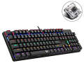 REDRAGON K208 LED Backlit Mechanical Gaming Wired Keyboard, Black Shaft