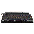 TW1867 Round Retro Punk Keycap Mechanical Wireless Bluetooth Keyboard (Black)