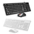 ZGB S500 Square Keycap Wired Keyboard + Mouse Set (White)