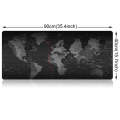 Extended Large Anti-Slip World Map Pattern Soft Rubber Smooth Cloth Surface Game Mouse Pad Keyboa...