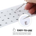 2pcs Round Transparent Keyboard Stickers Russian Key Protector (White)