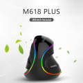 DELUX M618 Plus RGB Wired Optical Mouse Ergonomic Vertical Mouse 4000DPI