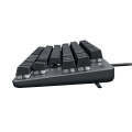 Logitech K835 Mini Mechanical Wired Keyboard, Red Shaft (Black)