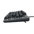 Logitech K835 Mini Mechanical Wired Keyboard, Green Shaft (Black)