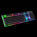 ZGB G21 104 Keys USB Wired Mechanical Feel Colorful Backlight Office Computer Keyboard Gaming Key...