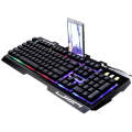 ZGB G700 104 Keys USB Wired Mechanical Feel Glowing Metal Panel Suspension Gaming Keyboard with P...