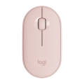 Logitech Pebble Cobblestone Shape Thin 3-keys 1000DPI Mute Wireless Bluetooth Optical Mouse, Wire...