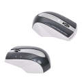 MZ-011 2.4GHz 1600DPI Wireless Rechargeable Optical Mouse with HUB Function(White + Royal Blue)
