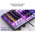 YINDIAO K002 USB Wired Mechanical Feel RGB Backlight Keyboard + Optical Mouse Set(White)
