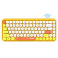 Ajazz 308I 84 Keys Tablet Mobile Phone Computer Household Office Bluetooth Keyboard(Yellow)