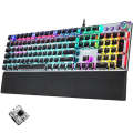 AULA F2088 108 Keys Mixed Light Plating Punk Mechanical Black Switch Wired USB Gaming Keyboard wi...