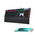 AULA F2088 108 Keys Mixed Light Mechanical Blue Switch Wired USB Gaming Keyboard with Metal Butto...