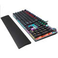 AULA F2088 108 Keys Mixed Light Mechanical Black Switch Wired USB Gaming Keyboard with Metal Butt...