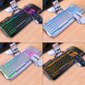 YINDIAO V2 Mechanical Feel Gaming Keyboard Mouse Set (White Ice Blue light)